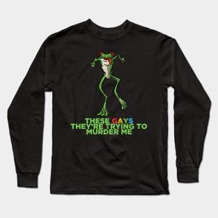 lol frog with qotes Long Sleeve T-Shirt